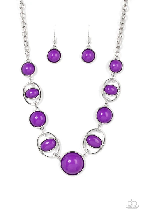 Paparazzi ♥ Eye of the BEAD-holder - Purple ♥ Necklace