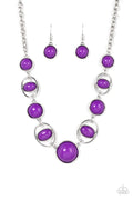 Paparazzi ♥ Eye of the BEAD-holder - Purple ♥ Necklace