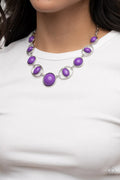 Paparazzi ♥ Eye of the BEAD-holder - Purple ♥ Necklace
