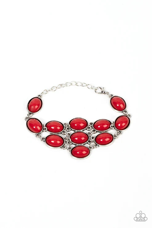 Paparazzi ♥ Color Wheel Garden - Red ♥ Bracelet