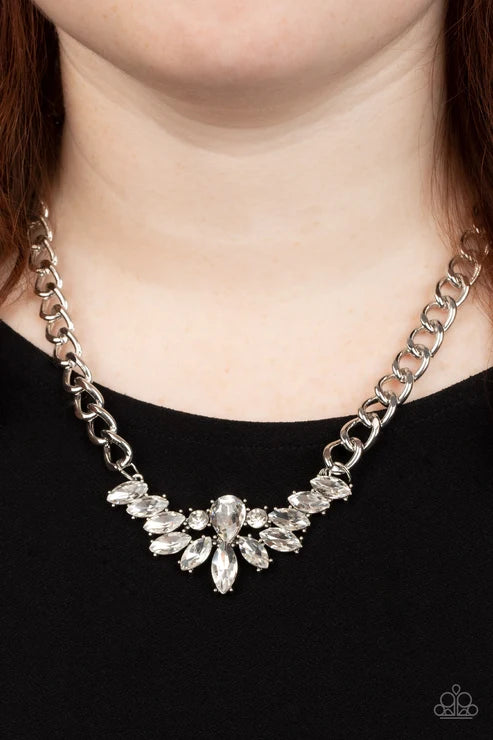Paparazzi ♥ Come at Me - White ♥ Necklace