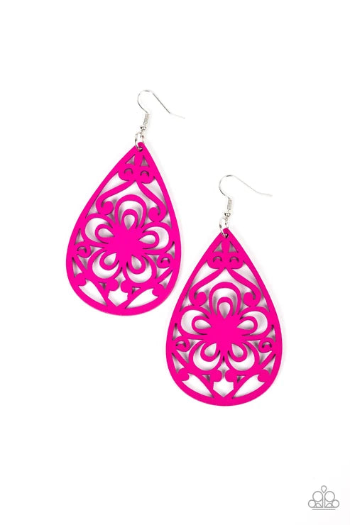 Paparazzi ♥ Marine Eden - Pink ♥ Earrings