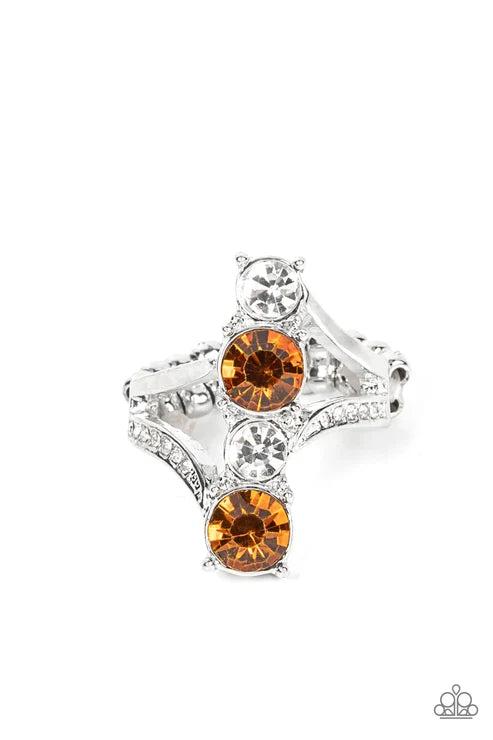 Paparazzi ♥ Duplicating Dazzle - Brown ♥ Ring