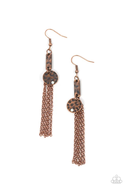 Paparazzi ♥ Twinkle Twinkle Little Trinket - Copper ♥ Earrings