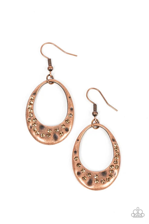 Paparazzi ♥ Classic Keepsake - Copper ♥ Earrings