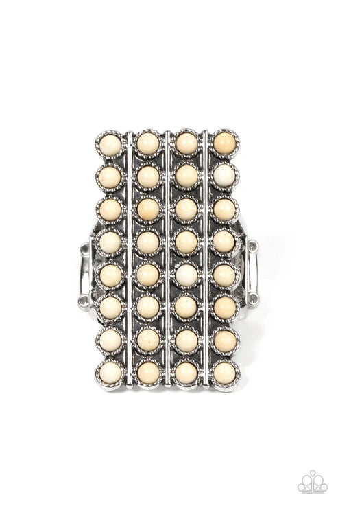 Paparazzi ♥ Pack Your SADDLEBAGS - White ♥ Ring