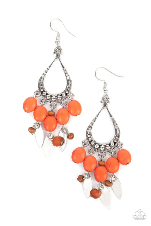 Paparazzi ♥ Adobe Air - Orange ♥ Earrings