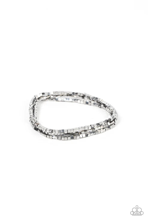 Paparazzi ♥ Block Bash - Silver ♥ Bracelet