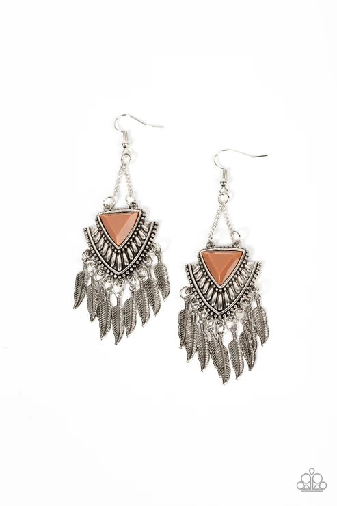Paparazzi ♥ Shady Oasis - Brown ♥ Earrings