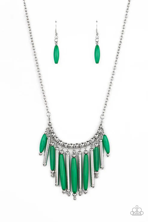 Paparazzi ♥ Bohemian Breeze - Green ♥ Necklace
