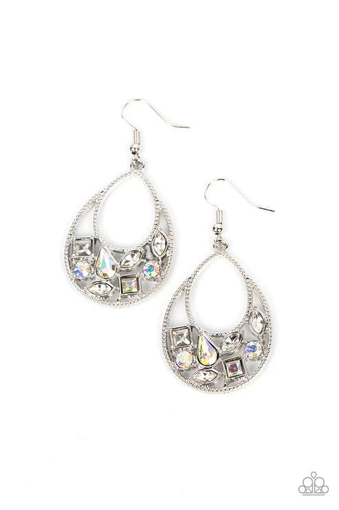 Paparazzi ♥ Regal Recreation - White ♥ Earrings