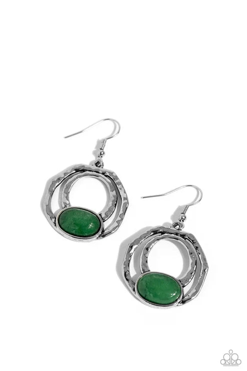 Paparazzi ♥ Terrestrial Retreat - Green ♥ Earrings