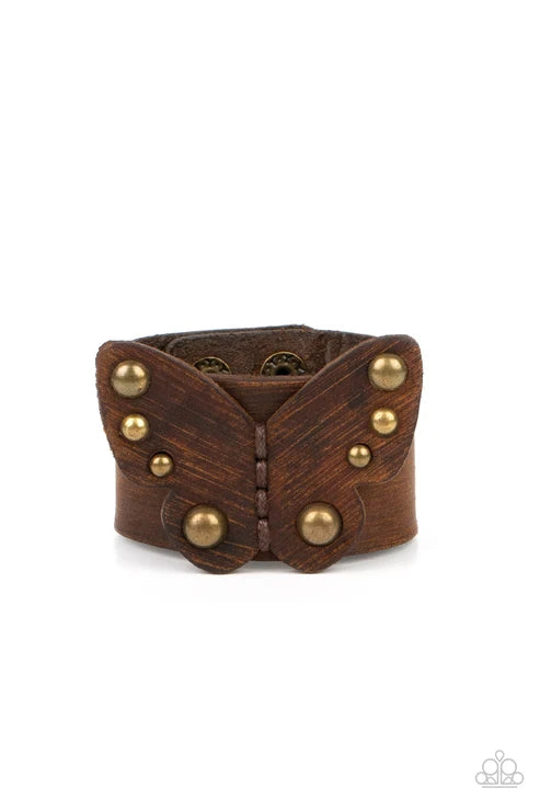 Paparazzi ♥ Butterfly Farm - Brass ♥ Bracelet