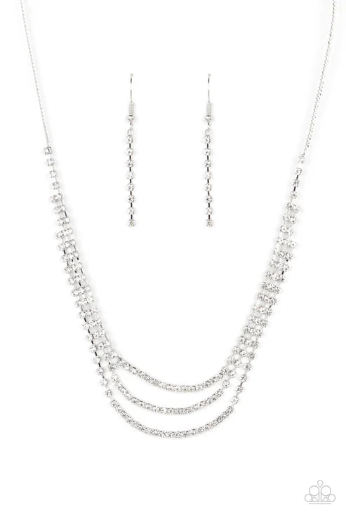 Paparazzi ♥ Surreal Sparkle - White ♥ Necklace