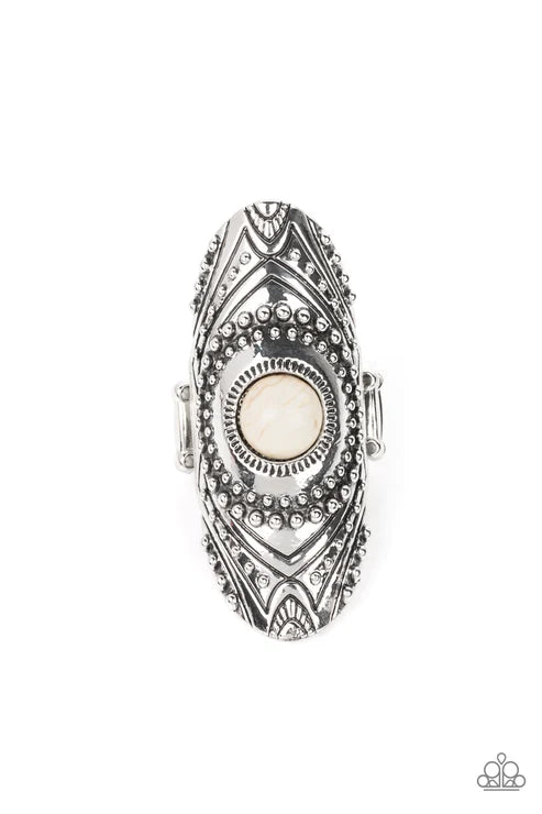 Paparazzi ♥ Rural Residence - White ♥ Ring
