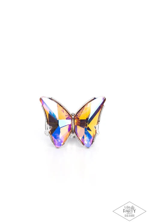 Paparazzi ♥ Fluorescent Flutter - Orange ♥ Ring