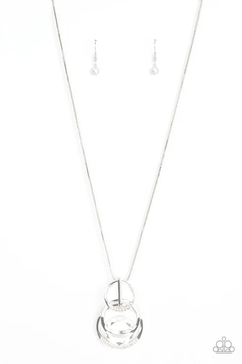 Paparazzi ♥ Spun Sparkle - White ♥ Necklace