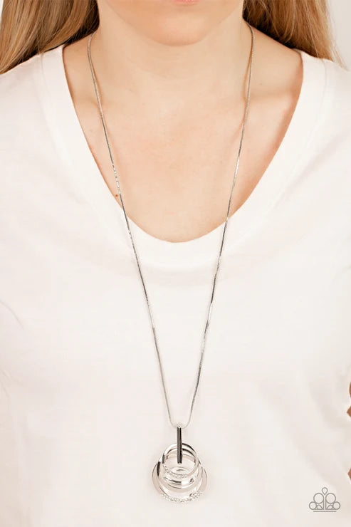 Paparazzi ♥ Spun Sparkle - White ♥ Necklace