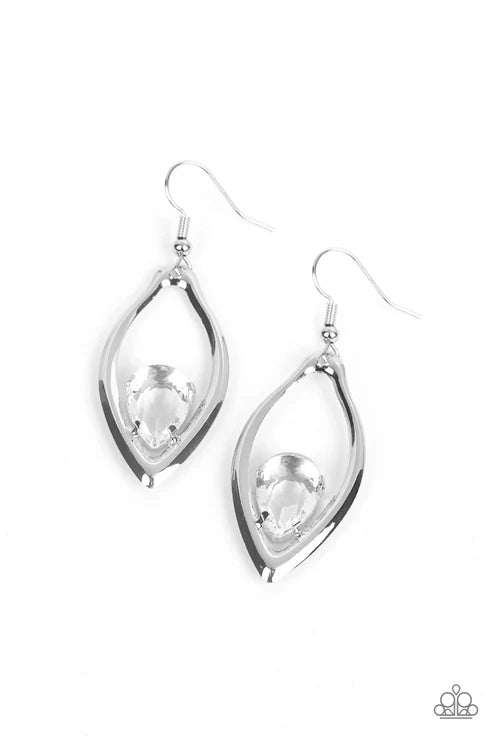 Paparazzi ♥ Beautifully Bejeweled - White ♥ Earrings
