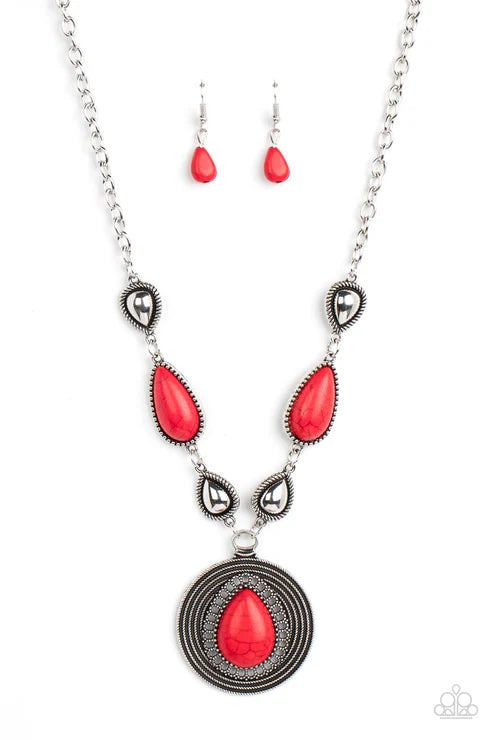 Paparazzi ♥ Saguaro Soul Trek - Red ♥ Necklace