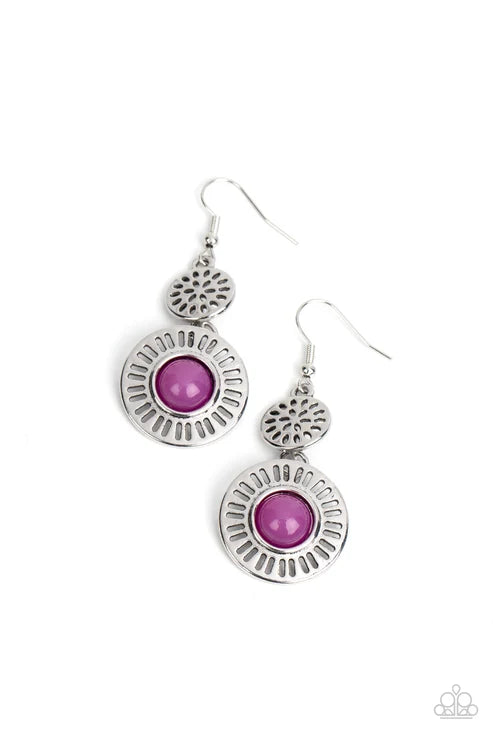 Paparazzi ♥ Ocean Orchard - Purple ♥ Earrings