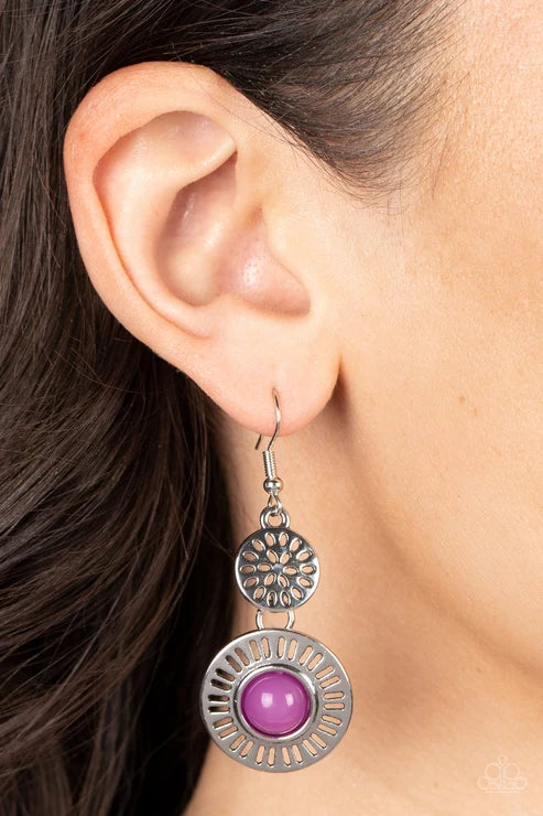 Paparazzi ♥ Ocean Orchard - Purple ♥ Earrings