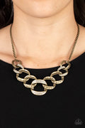 Paparazzi ♥ Bombshell Bling - Brass ♥ Necklace