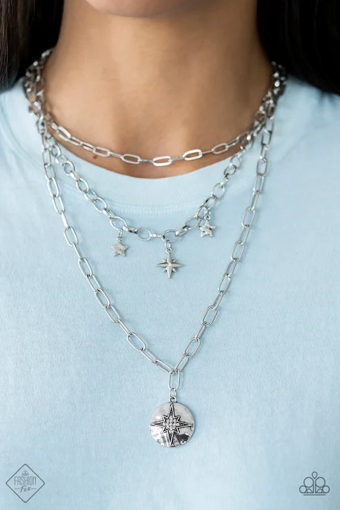 Paparazzi ♥ Under the Northern Lights - White ♥ Necklace