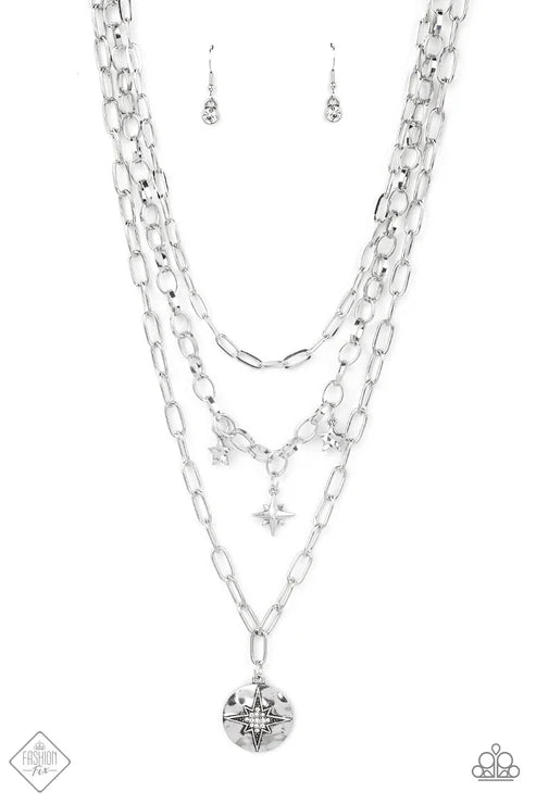 Paparazzi ♥ Under the Northern Lights - White ♥ Necklace