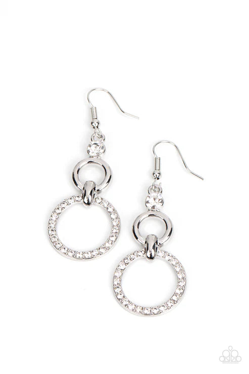 Paparazzi ♥ Bauble Bliss - White ♥ Earrings