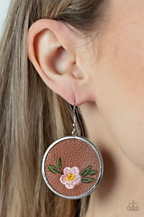 Paparazzi ♥ Prairie Patchwork - Pink ♥ Earrings
