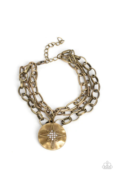 Paparazzi ♥ True North Twinkle - Brass ♥ Bracelet