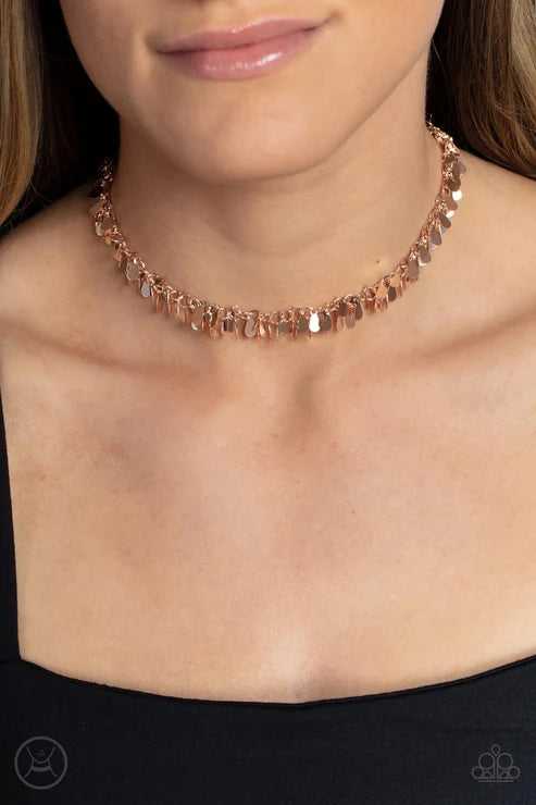 Paparazzi ♥ Surreal Shimmer - Rose Gold ♥ Necklace