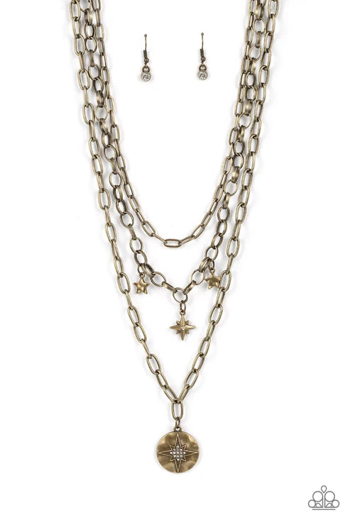 Paparazzi ♥ Under the Northern Lights - Brass ♥ Necklace