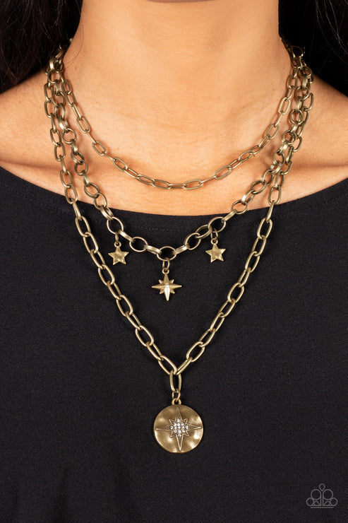 Paparazzi ♥ Under the Northern Lights - Brass ♥ Necklace