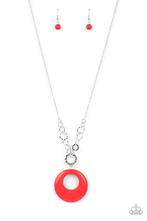 Paparazzi ♥ Hidden Dune - Red ♥ Necklace