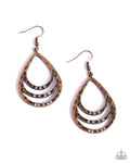 Paparazzi ♥ Sojourn Shimmer - Copper ♥ Earrings