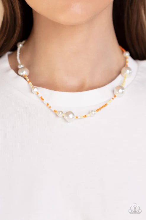 Paparazzi ♥ Modern Marina - Orange ♥ Necklace