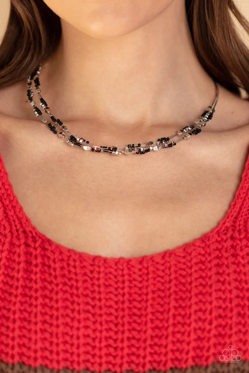 Paparazzi ♥ Explore Every Angle - Black ♥ Necklace