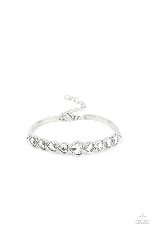 Paparazzi ♥ Lusty Luster - White ♥ Bracelet