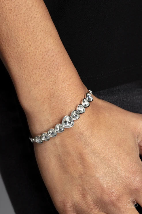 Paparazzi ♥ Lusty Luster - White ♥ Bracelet