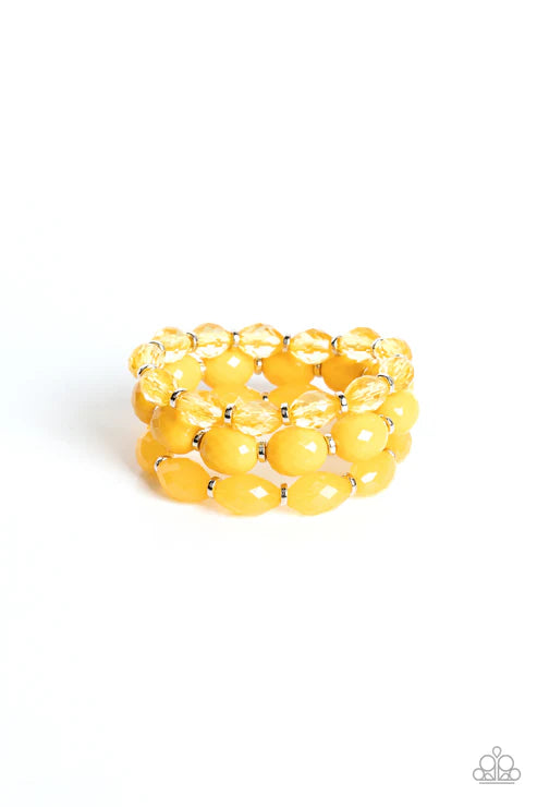 Paparazzi ♥ High Tide Hammock - Yellow ♥ Bracelet
