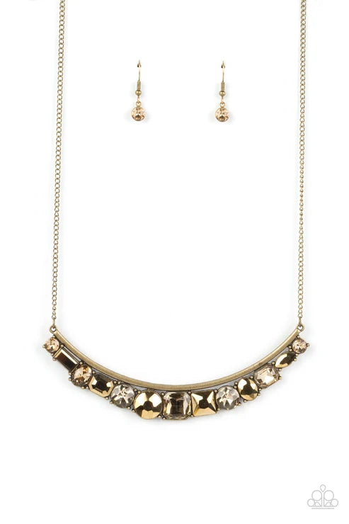 Paparazzi ♥ The Only SMOKE-SHOW in Town - Brass ♥ Necklace