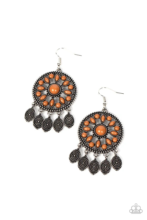 Paparazzi ♥ Sagebrush Symphony - Brown ♥ Earrings