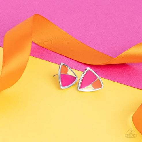 Paparazzi ♥ Kaleidoscopic Collision - Multi ♥ Post Earrings