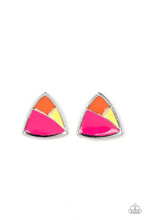 Paparazzi ♥ Kaleidoscopic Collision - Multi ♥ Post Earrings