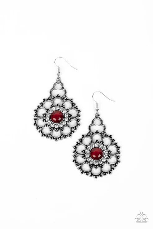 Paparazzi ♥ Floral Renaissance - Red ♥ Earrings