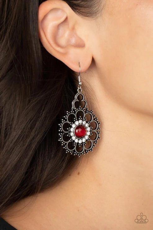 Paparazzi ♥ Floral Renaissance - Red ♥ Earrings
