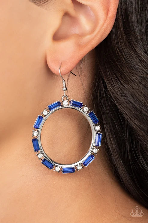 Paparazzi ♥ Gritty Glow - Blue ♥ Earrings