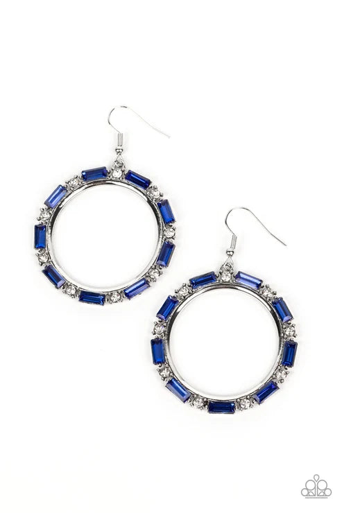 Paparazzi ♥ Gritty Glow - Blue ♥ Earrings